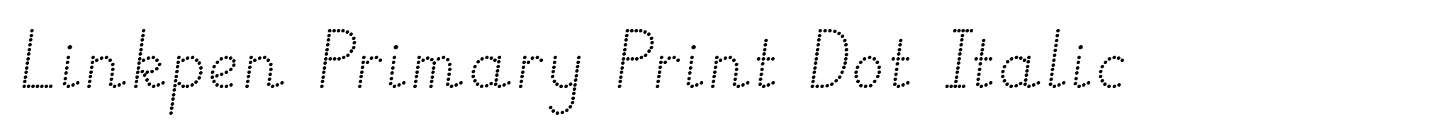 Linkpen Primary Print Dot Italic image